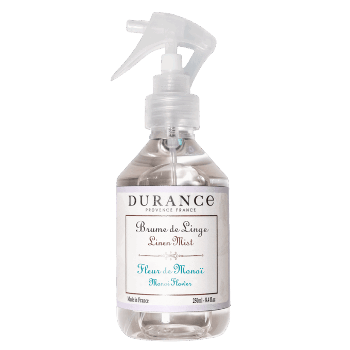 Perfuma tu entorno y la ropa de hogar con la bruma textil Fleur de Monoï de Durance