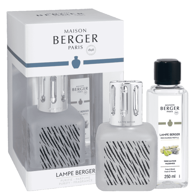 Perfuma y purifica el aire de tu hogar con la lámpara catalítica Glaçon Zebra y el aroma Terre Sauvage