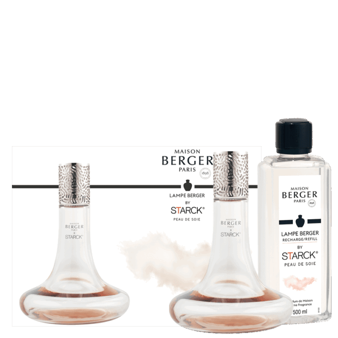 Lámpara catalítica by Starck Rose con recarga aroma Peau de Soie 500 ml. para perfumar tu hogar