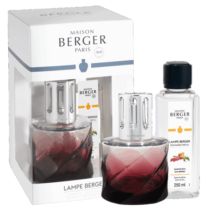 Elimina malos olores con la Lámpara catalítica Spirale Burgundy.