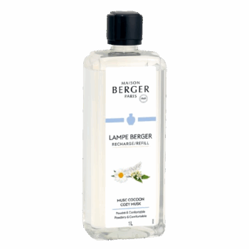 Perfuma y purifica el entorno de tu hogar con el líquido para lámpara catalítica Musc Cocoon 1 litro de Maison Berger
