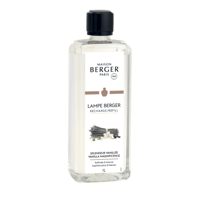 Perfuma y purifica el entorno de tu hogar con el líquido para lámpara catalítica Splendeur Vanillée 1 litro de Maison Berger