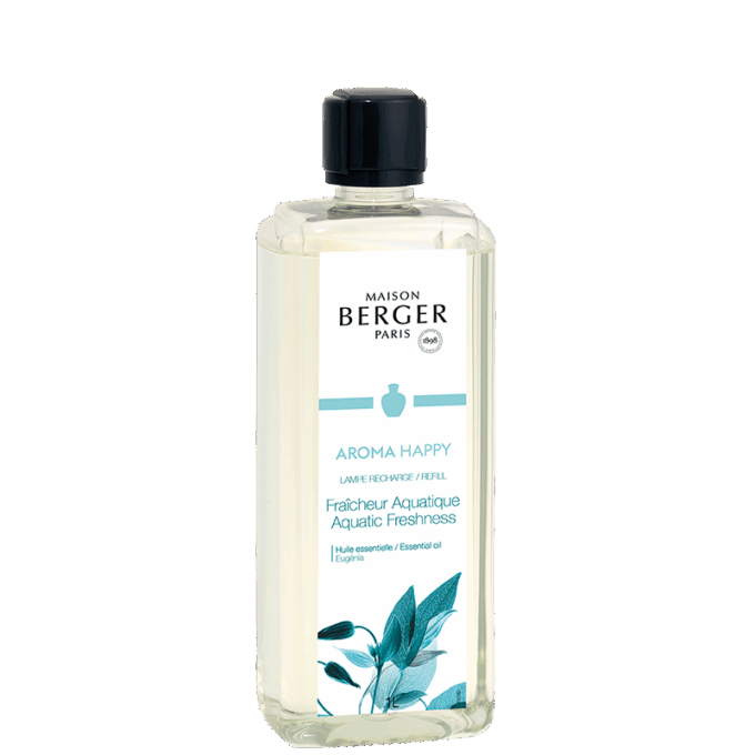 Perfuma y purifica el entorno de tu hogar con el líquido para lámpara catalítica Aroma Happy 1 litro de Maison Berger