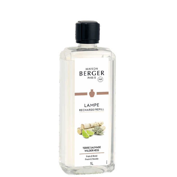 Perfuma y purifica el entorno de tu hogar con el líquido para lámpara catalítica Terre Sauvage 1 litro de Maison Berger