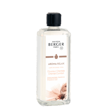 Perfuma y purifica el entorno de tu hogar con el líquido para lámpara catalítica Aroma Relax 1 litro de Maison Berger