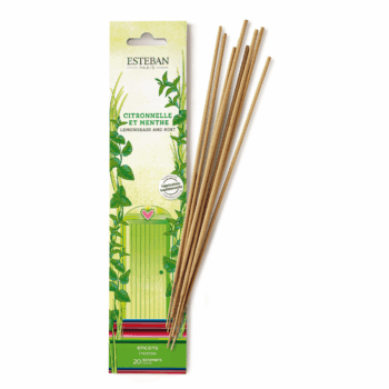Elimina olores y deja un ambiente libre de mosquitos y demás insectos con el incienso indio natural Citronela y Menta de Esteban Paris