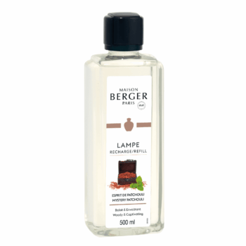 Perfuma y purifica el entorno de tu hogar con el líquido para lámpara catalítica Esprit de Patchouli 500 ml de Maison Berger, alta perfumería de hogar