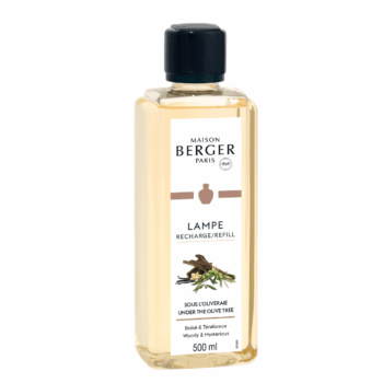 Perfuma y purifica el entorno de tu hogar con el líquido para lámpara catalítica Sous l'Oliveraie de Maison Berger, alta perfumería de hogar