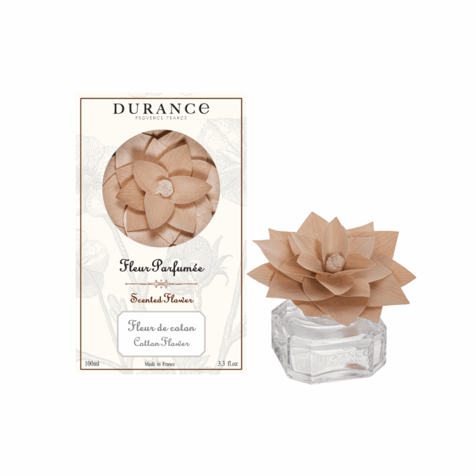 Perfuma y evita que se generen malos olores en tu hogar con el bouquet para hogar Flor de Algodón 100 ml de Durance