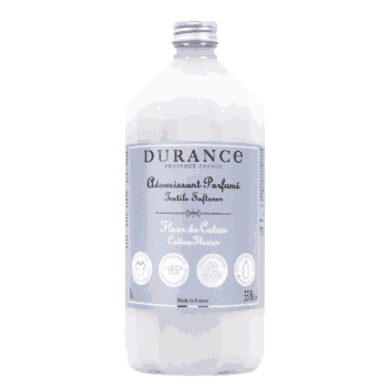 uaviza y perfuma tu ropa protegiéndola con el suavizante natural para la ropa Flor de Algodón 1 L de Durance