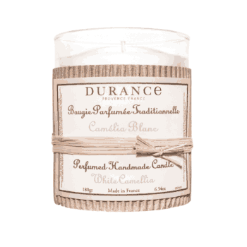 Perfuma tu hogar con la vela perfumada Camelia Blanca de 180 gr de Durance con ingredientes de alta calidad