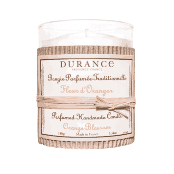 Perfuma tu hogar con la vela perfumada Flor de Naranjo de 180 gr de Durance con ingredientes de alta calidad