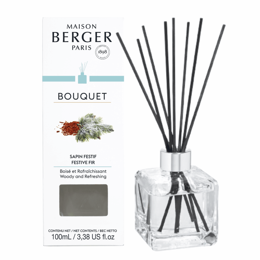 Perfuma tu hogar de forma continua, fácil y rápida con el mikado para hogar Sapin Festif 100 ml de Maison Berger