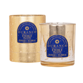Perfuma tu hogar con un toque acogedor con la vela perfumada natural de aroma navideño Estrella Fugaz 300 gr de Durance