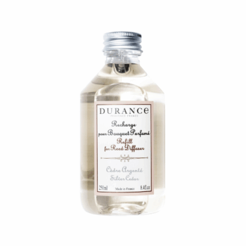 Sigue perfumando y evitando olores en tu hogar con el recambio de mikado o bouquet Cedro Plateado 250 ml de Durance