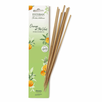 Elimina olores y deja un ambiente de paz y lujo con el incienso indio natural Orange et Thé Vert de Esteban Paris