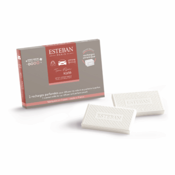 Perfuma y evita que se formen olores desagradables dentro de tu coche con la recarga de ambientador de coche y armarios Terre d'Ocre Karité de Esteban Paris