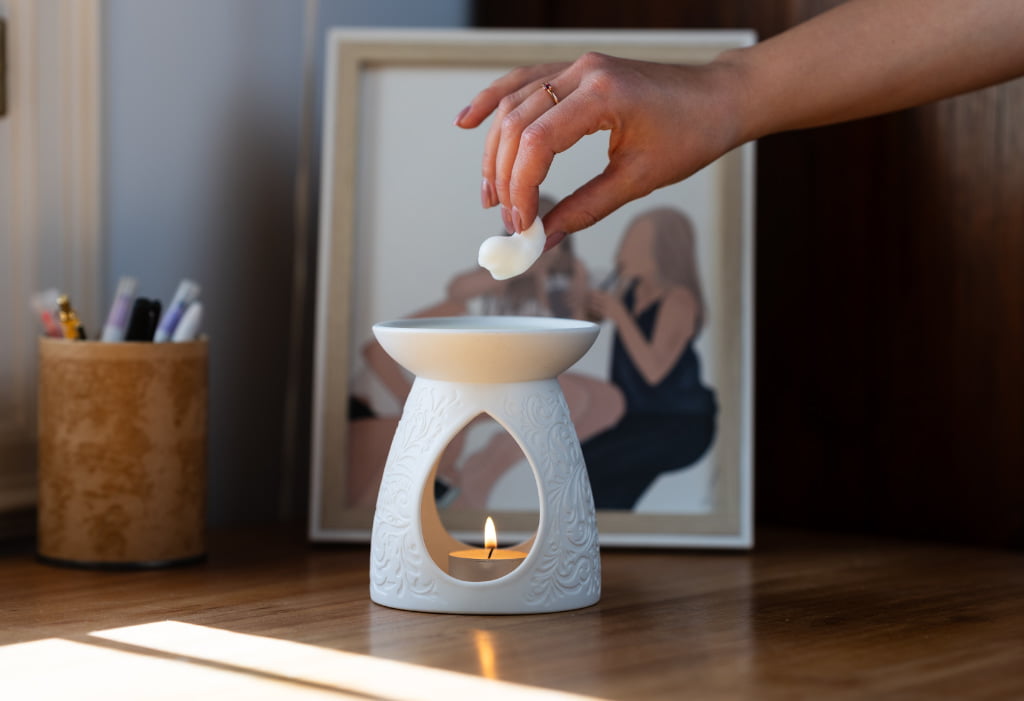 quemador de vela como decoración para el salón