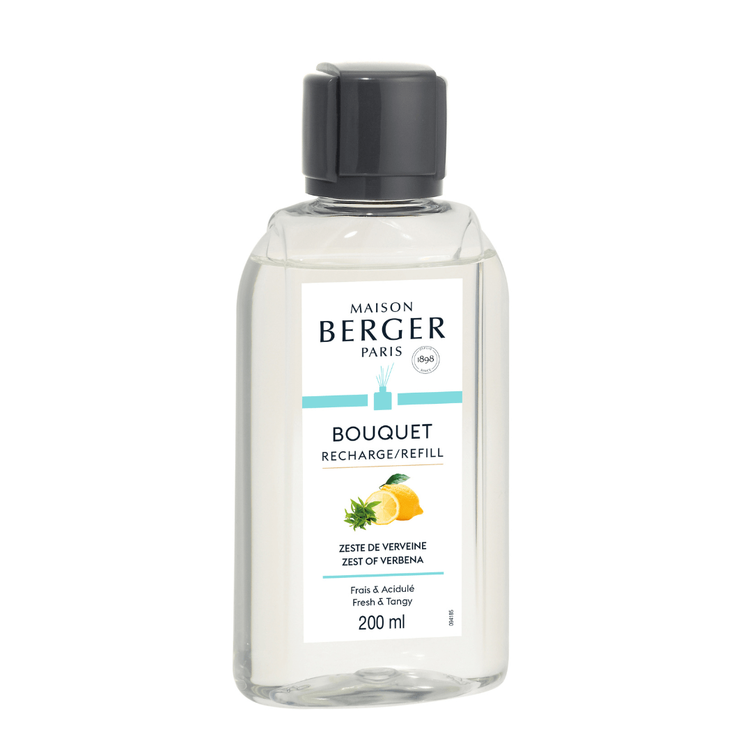 Sigue perfumando y evita que se genere un ambiente enrarecido en tu hogar con el recambio de mikado Zeste de Verveine de Maison Berger