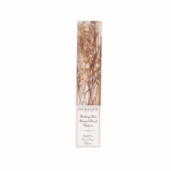 Reaviva el aroma de tu mikado floral de 95 ml cambiando cuando lo necesite sus varillas de flores secas y ratán natural de Durance