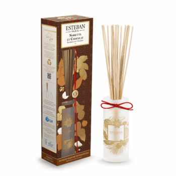 Ambienta tu Navidad con el mikado para hogar Avellana y Chocolate 100 ml de Esteban Paris